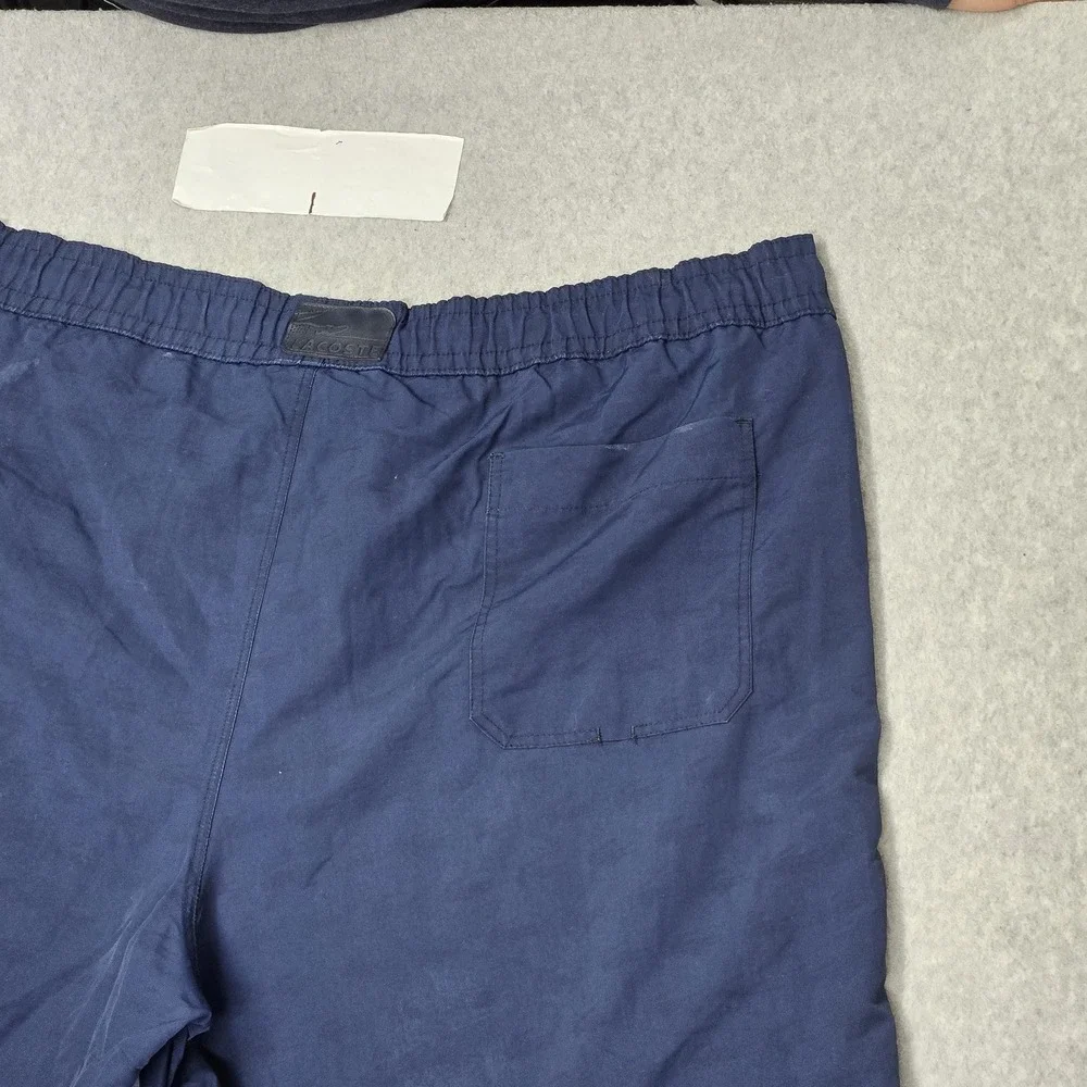 Lacoste Men Swimwear 7 Blue Embroidered Swim Trunks Logo 10
